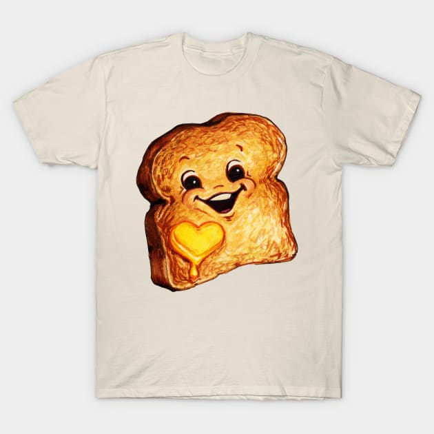 Toast Cartoon T-Shirt by KellyGilleran